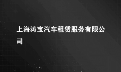 上海濤寶汽車租賃服務與通信設備修理 便捷出行與高效通信的完美結(jié)合